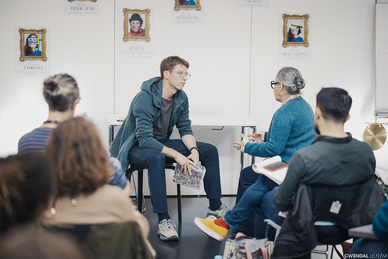 Antoine Botrel en échange avec une participante